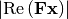 \left|\textrm{Re}\left(\mathbf{F}\mathbf{x}\right)\right|