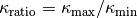 \kappa_{\textrm{ratio}}=\kappa_{\textrm{max}}/\kappa_{\textrm{min}}