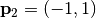 \mathbf{p}_2=(-1,1)