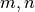 m,n