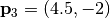 \mathbf{p}_3=(4.5,-2)